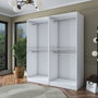 Hanah Home Armario Blanco con Estanterías Personalizables